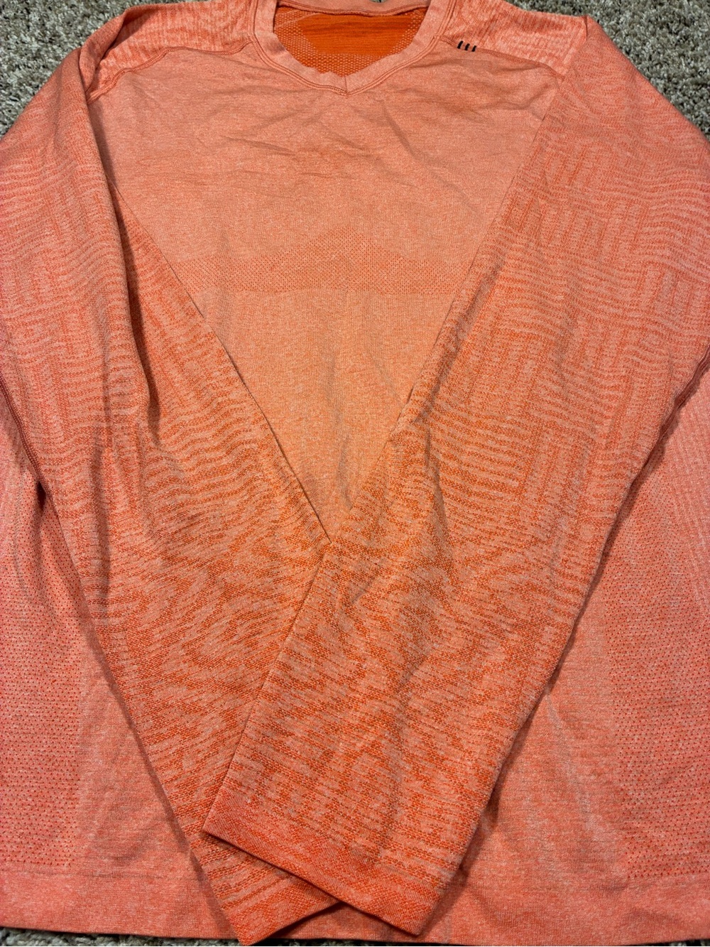 Lululemon Mens Metal Vent Tech Long Sleeve Tee Heathered Duck Sauce - Picture 9 of 15